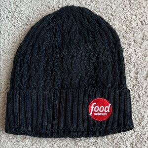 Food Network Black Cable Knit Hat